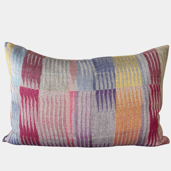 Rainbow Silk Pillow