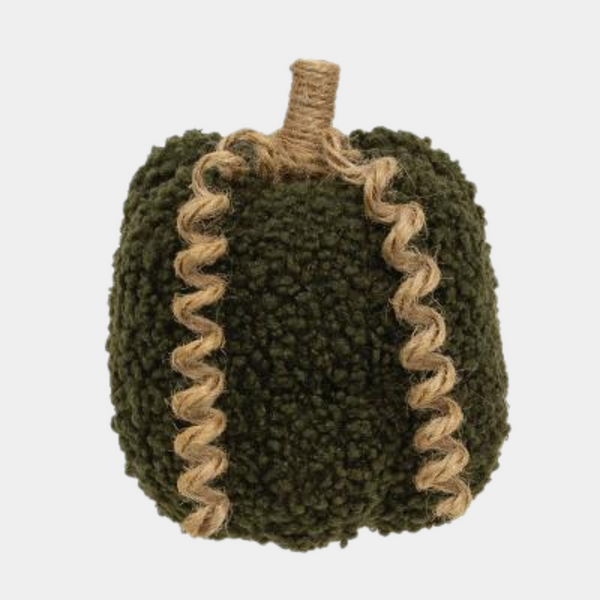 Dark Green Plush Pumpkin