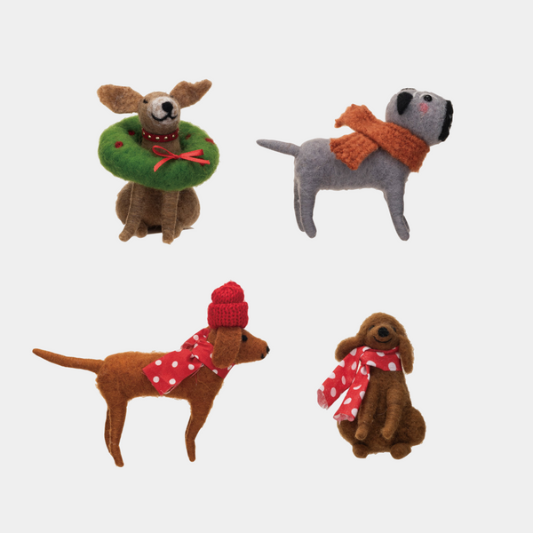 Felt Christmas Dog