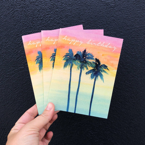 Sunset Birthday Greeting Card