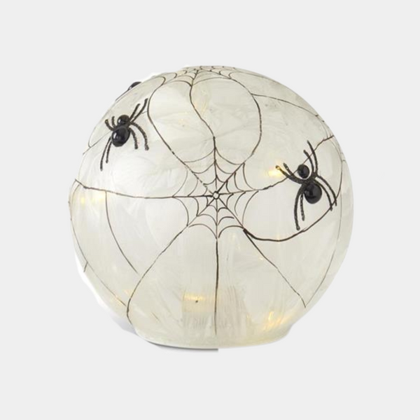 Frosted Glass Spider Web Globes