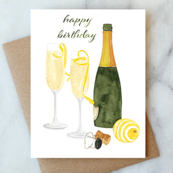 French 75 Champagne Birthday Card Greeting Card