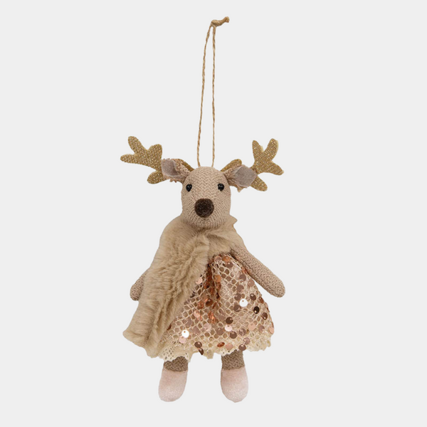 Pink Reindeer Ornament