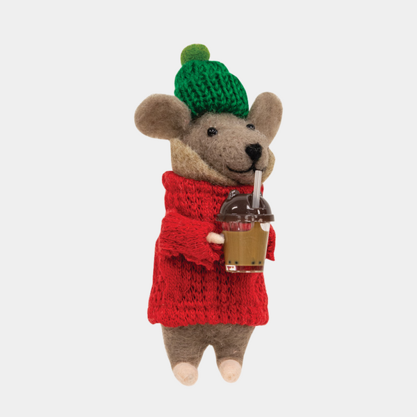 Coffee Mug Mouse Ornament