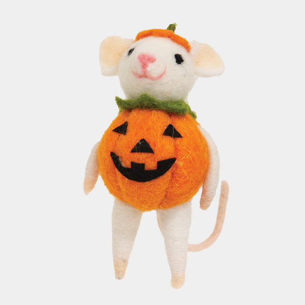 Felt Pumpkin Mouse