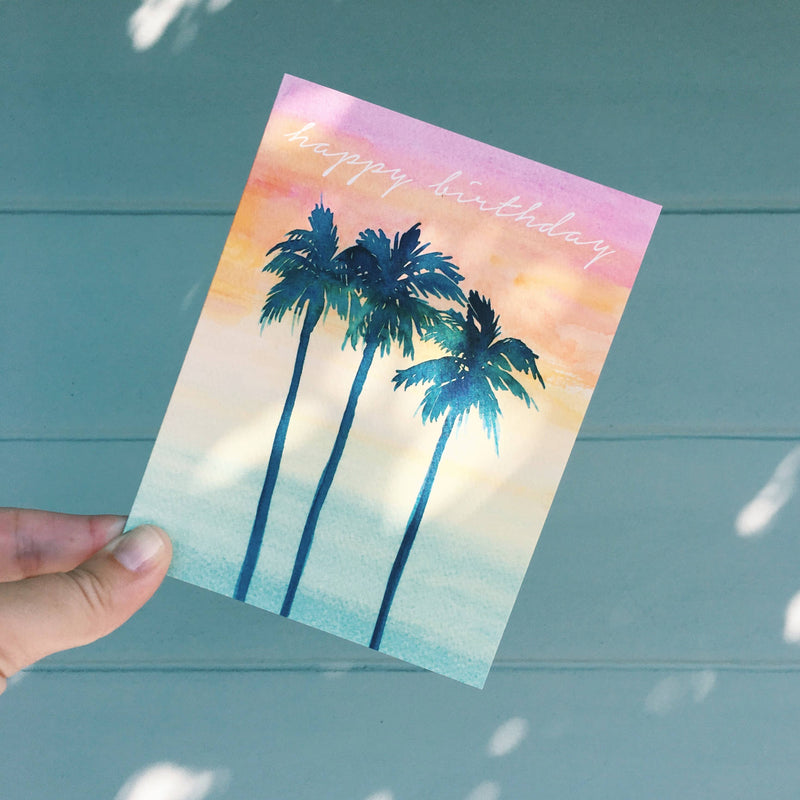 Sunset Birthday Greeting Card