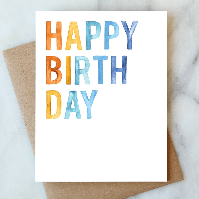 Bold Happy Birthday Greeting Card