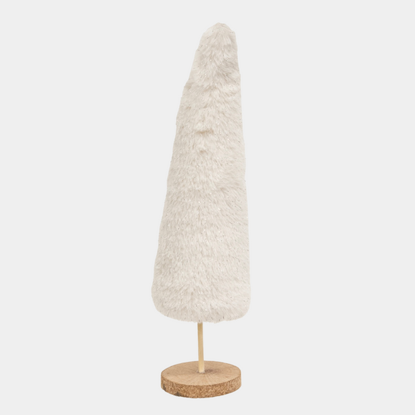 Furry White Christmas Tree