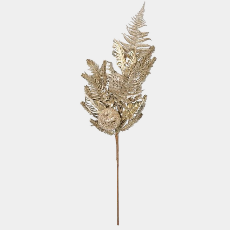 Gold and Silver Fern w/ Fruit Stem