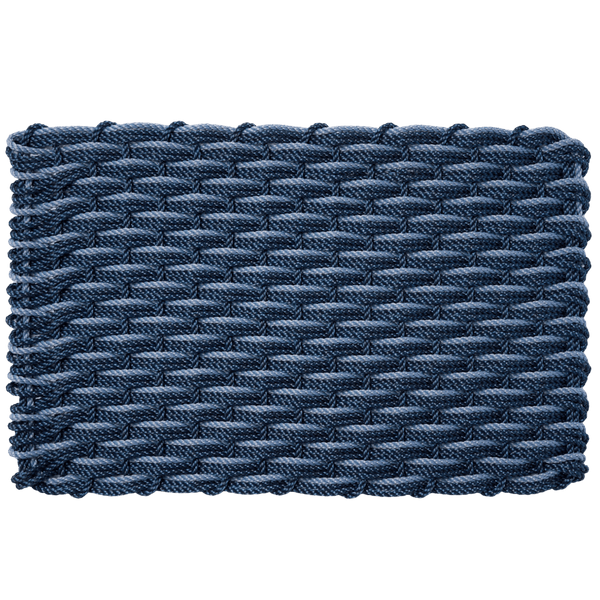 Navy + Glacier Rope Doormat