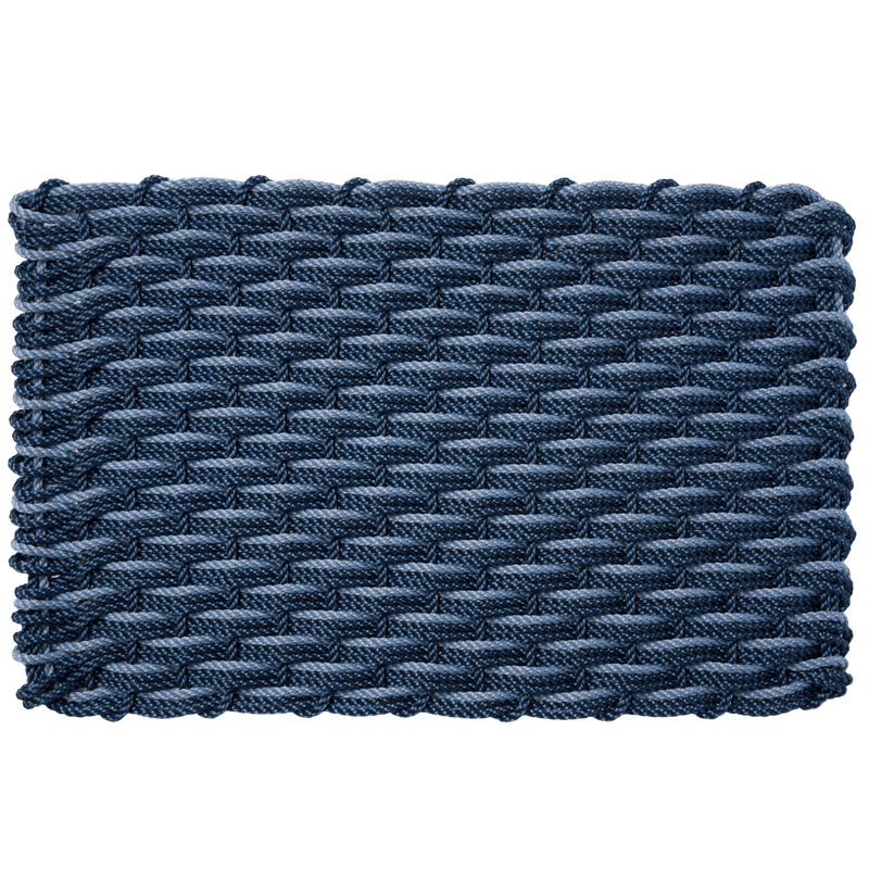 Navy + Glacier Rope Doormat