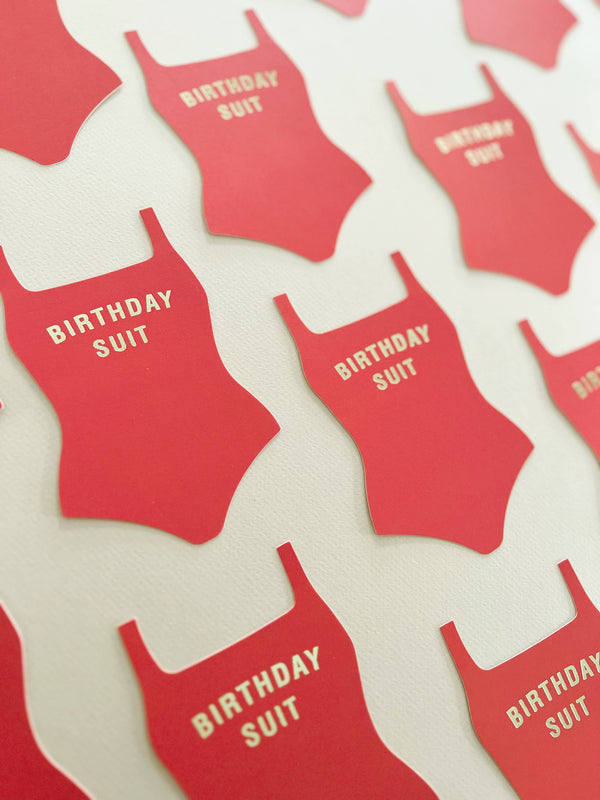 Birthday Suit Flat Greeting Card