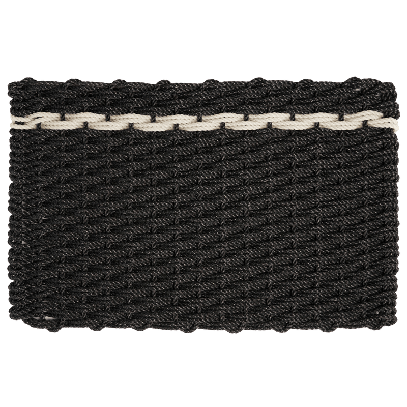 Charcoal Stripe Rope Doormat