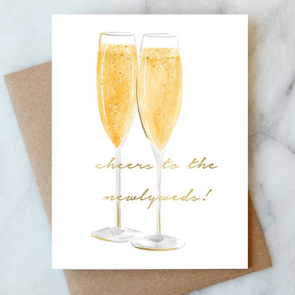 Newlyweds Cheers Greeting Card | Wedding Card