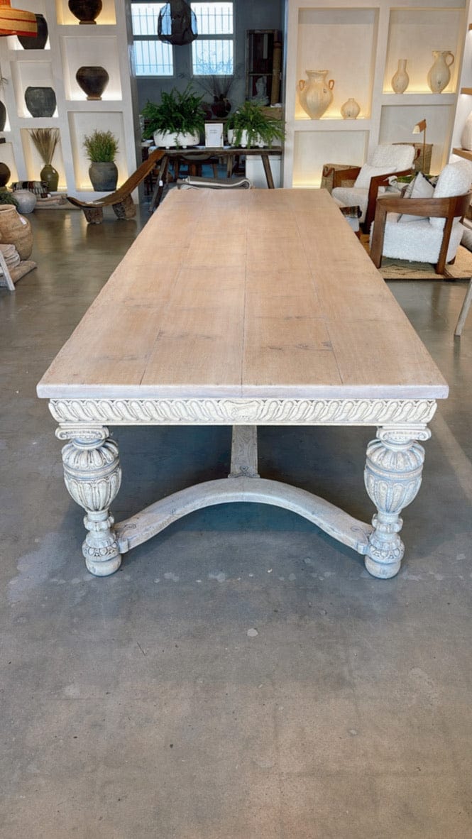 Carved Oak Dining Table