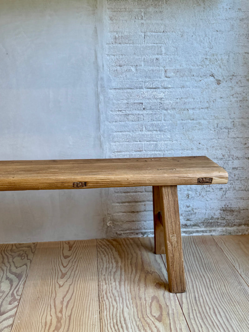 Elm Wood School Bench