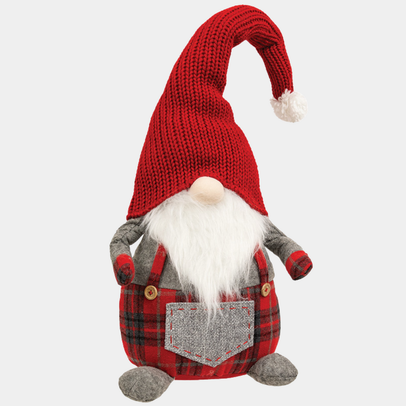 Plaid Overalls Gnome