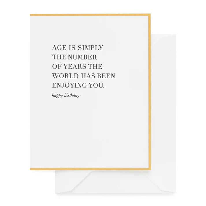 The Number of Years Greeting Card