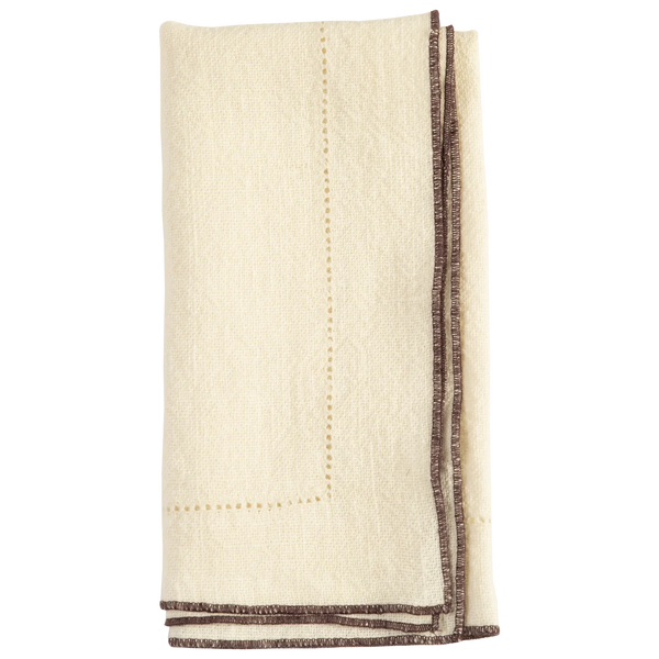 Linen Napkins with Contrast Piping