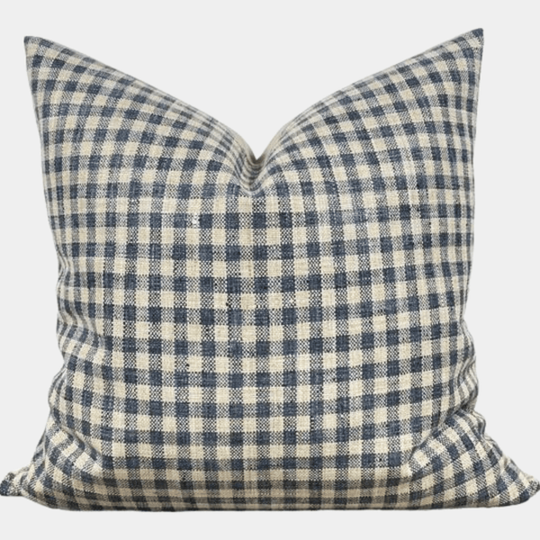 Blue Checkered Pillow