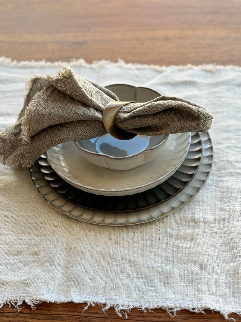 Raw Edge Linen Table Runner