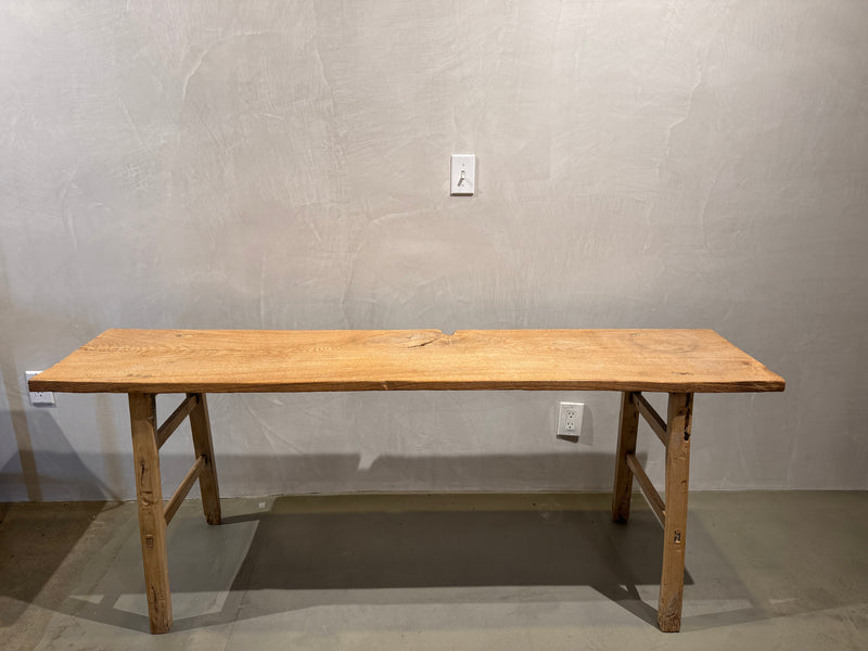 Short Elm Wood Console Table