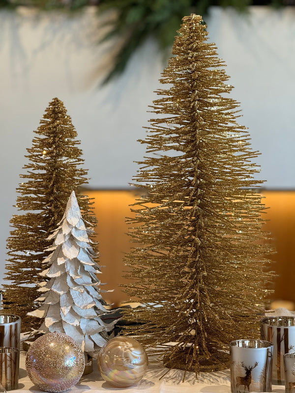 Large Gold Glitter Christmas Tree