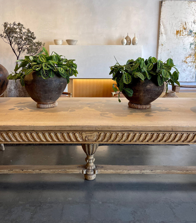 Carved Oak Dining Table