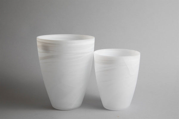 Alabaster Matte Vase in White