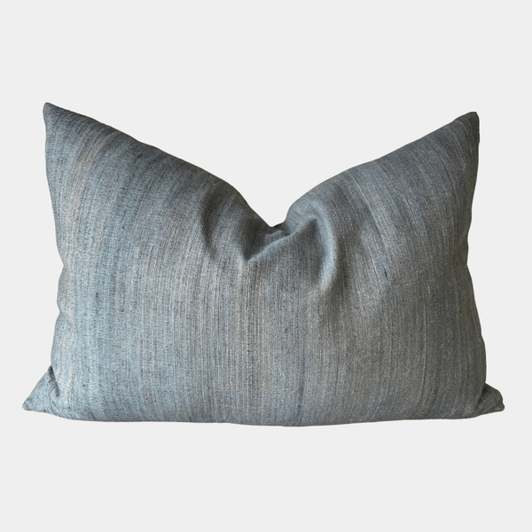 Alex Silk Lumbar Pillow in Baby Blue