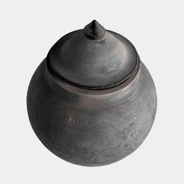 Vintage Clay Pot with Lid