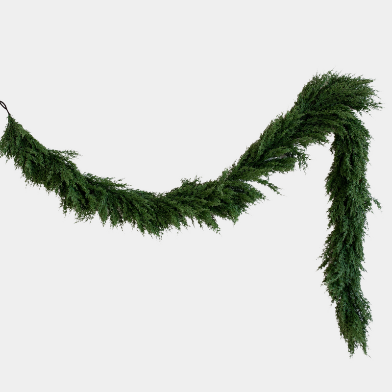 Cypress Faux Garland 9ft