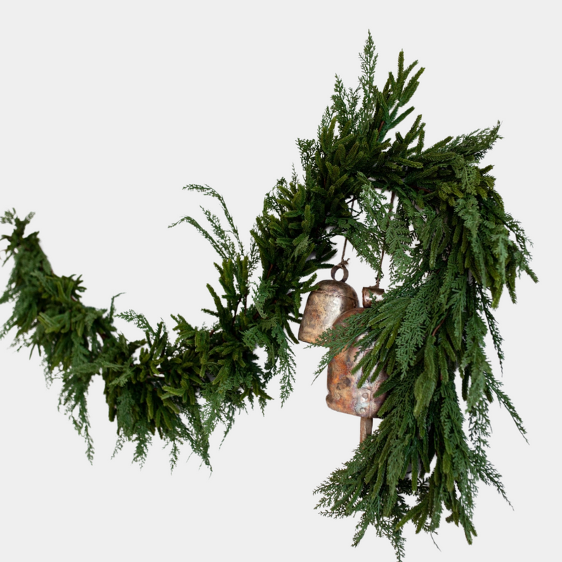 Norfolk Cypress Mix Faux Garland