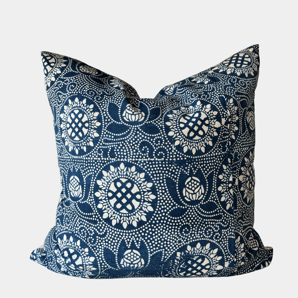 Dark Blue Batik Pillow