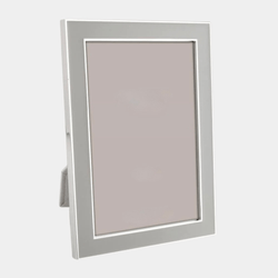 Grey Enamel and Silver Picture Frame