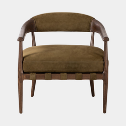 Moss Leather Arm Chair