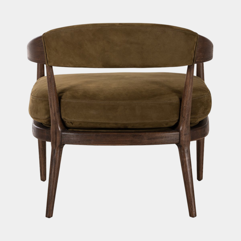 Moss Leather Arm Chair