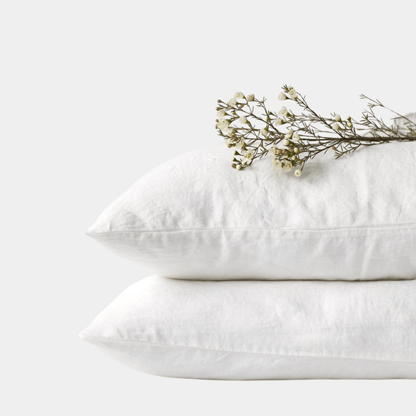 White Linen Pillow