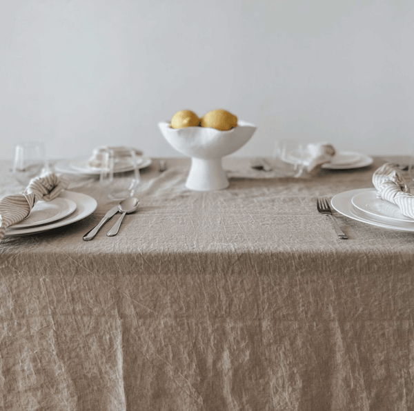 Karan Stonewashed Linen Tablecloth