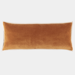 Velvet Linen Lumbar Pillow