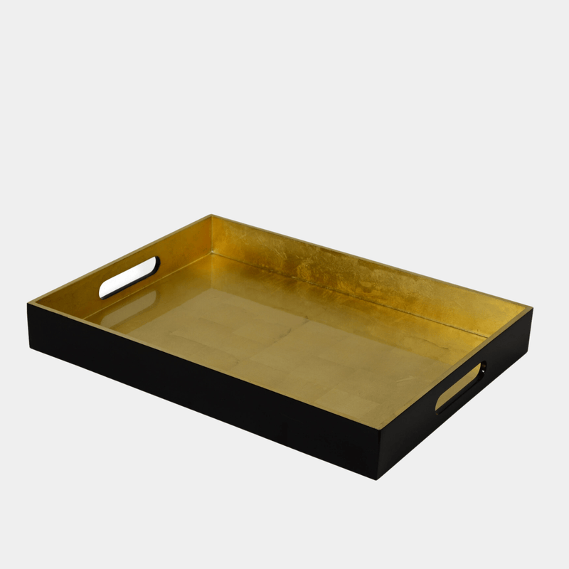 Metalic Gold and Black Serving Tray