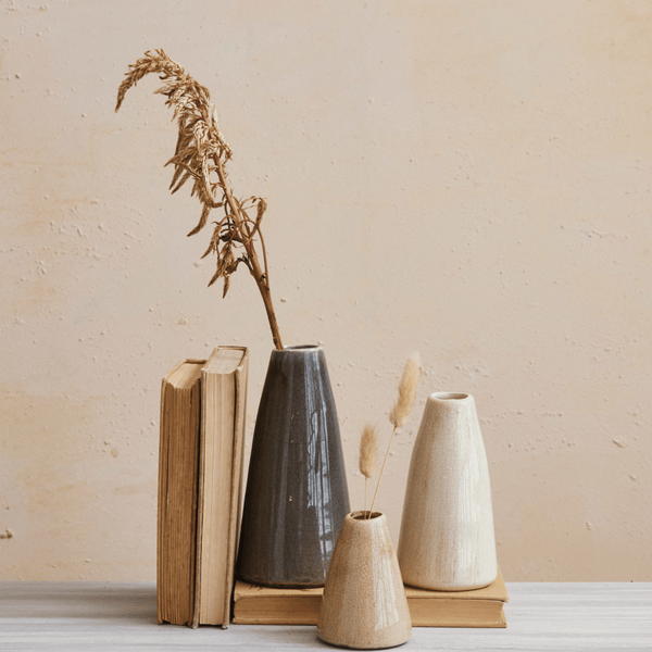 Modern Glazed Vases Set of Three