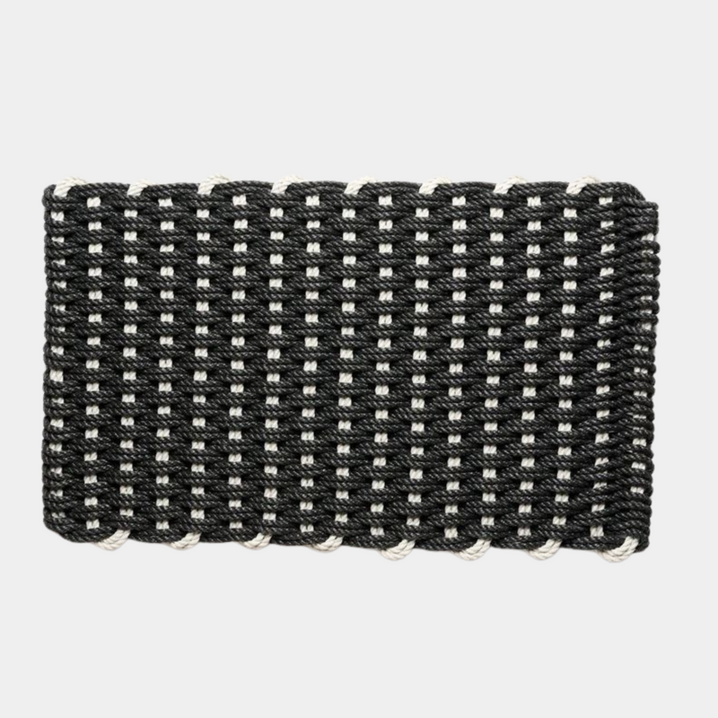 Charcoal + Oyster Weft Rope Doormat