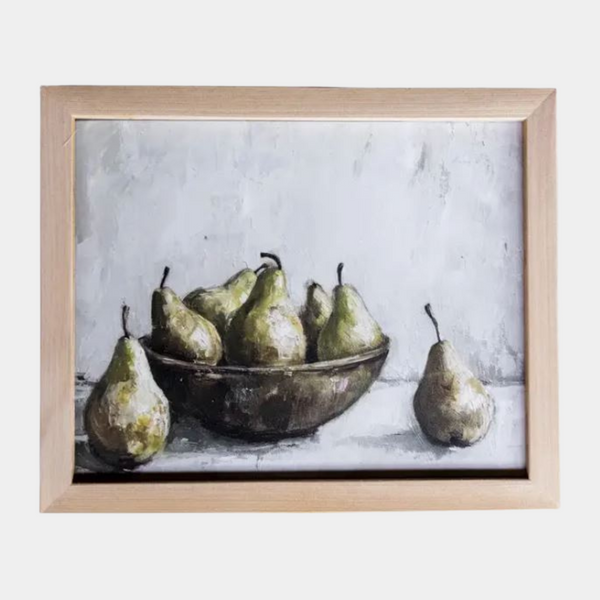 Vintage Framed Print Watercolor Pears