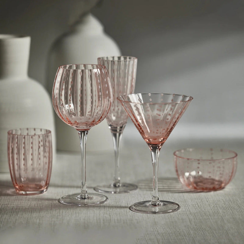Portofino Glass Bowl in Pink