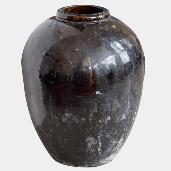 Large Vintage Glazed Jar