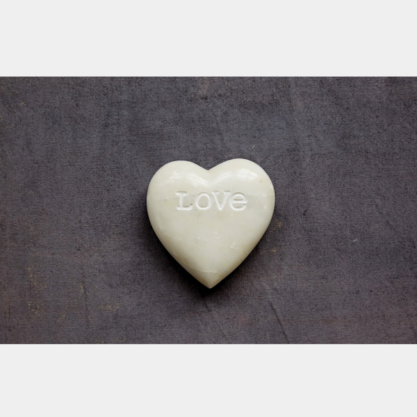 Soapstone Heart with Love