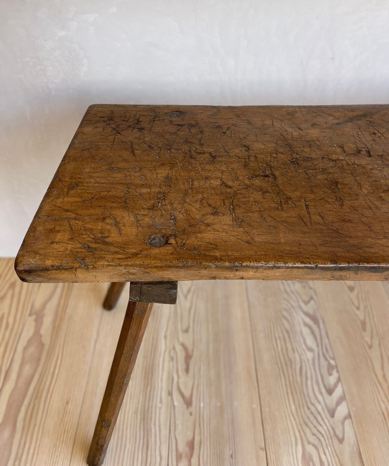Vintage Dark Wood Console Table