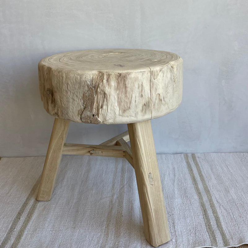 Wood Stump Side Table