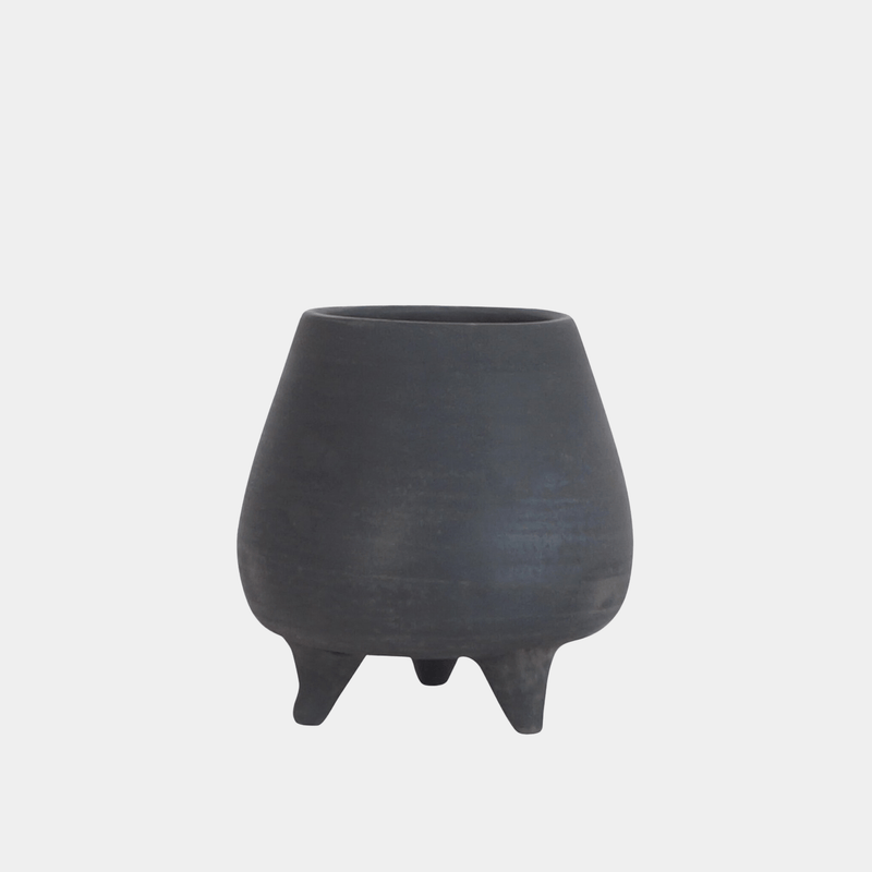 Black Terracotta Pot